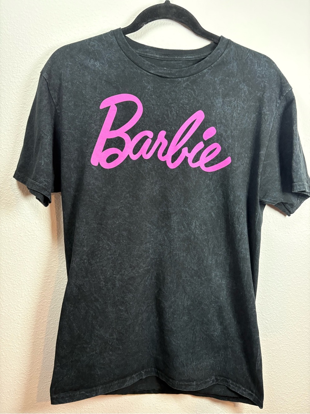 Barbie Kids Black Tee with Pink Logo